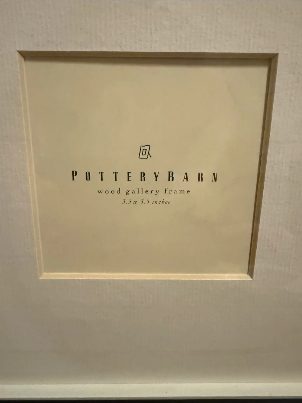 Pottery Barn Gallery Collage Picture Frame Black 4-Opening W/Mat 3x3 Photos